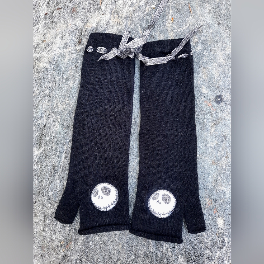 Y2K Nightmare Before Christmas Arm Warmers Jack Skellington